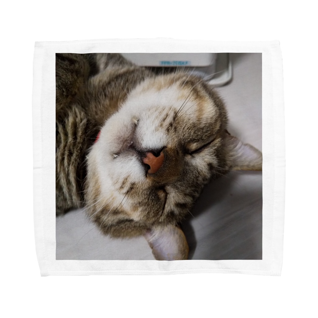 おでぶ猫こころくん Towel Handkerchief By Shop Jinショップジン Shop Jin Suzuri