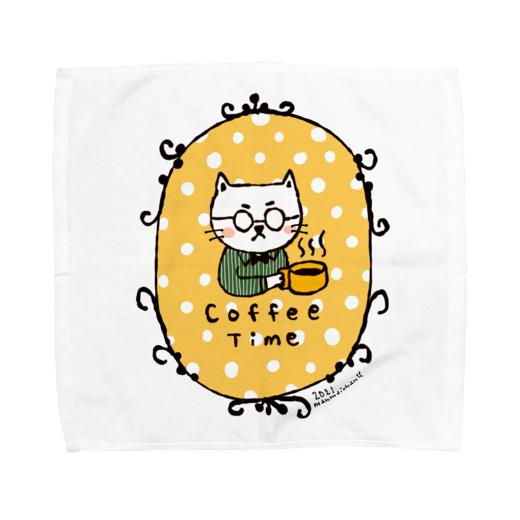 万枚ちゃんのコーヒータイム Towel Handkerchief