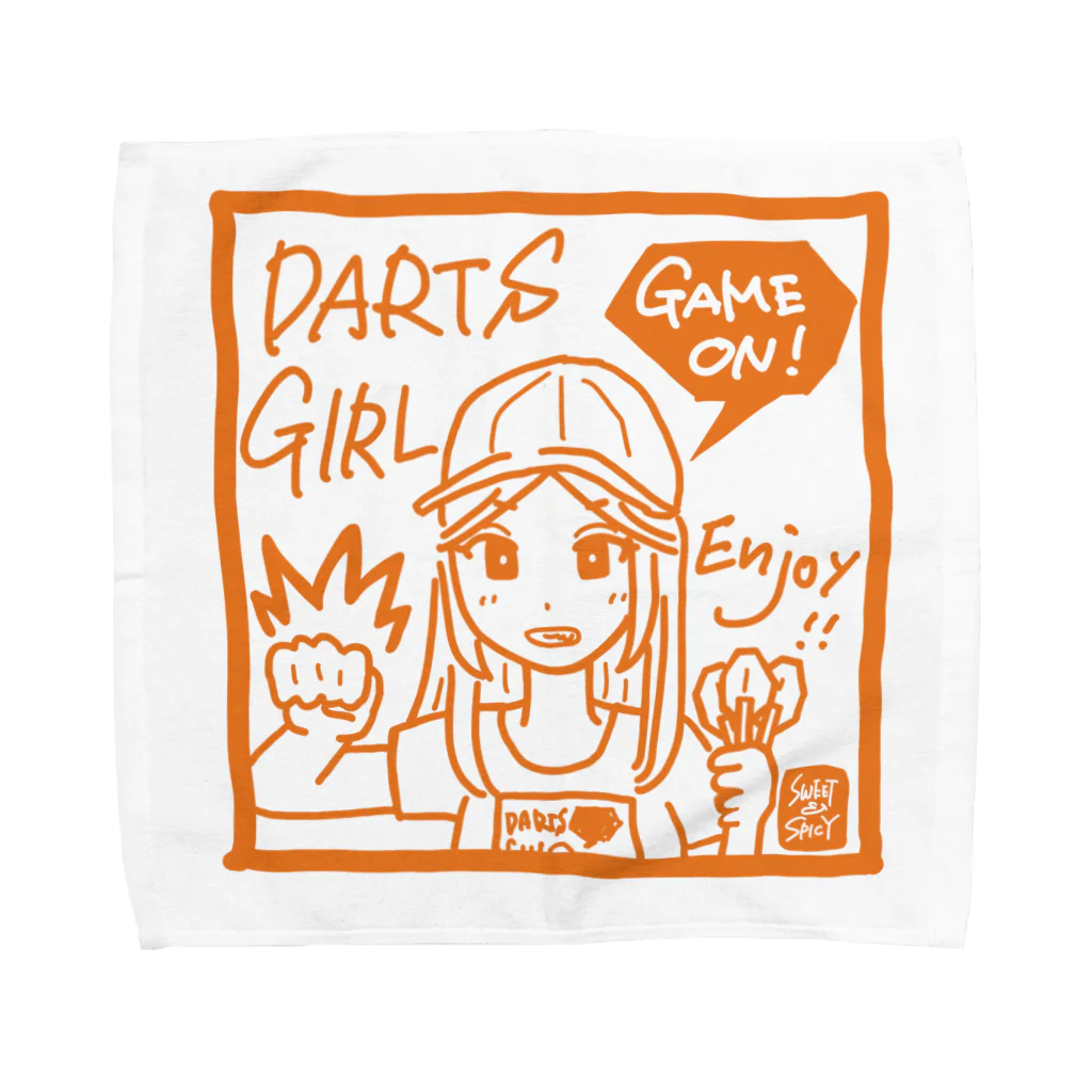 SWEET＆SPICY 【 すいすぱ 】ダーツのGAME ON!　【SPICY ORANGE】 Towel Handkerchief