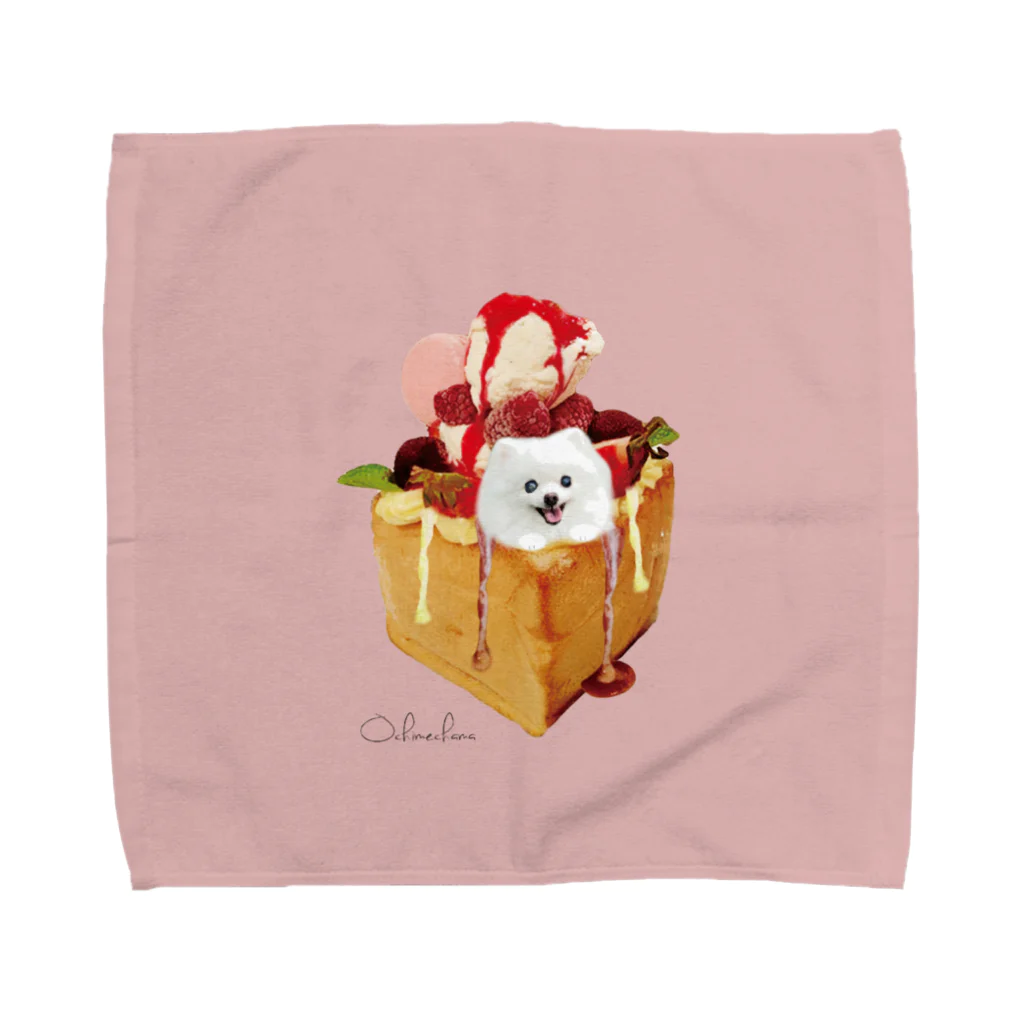 おちめちゃまちゃんのちめこちゃんハニトーピンク Towel Handkerchief