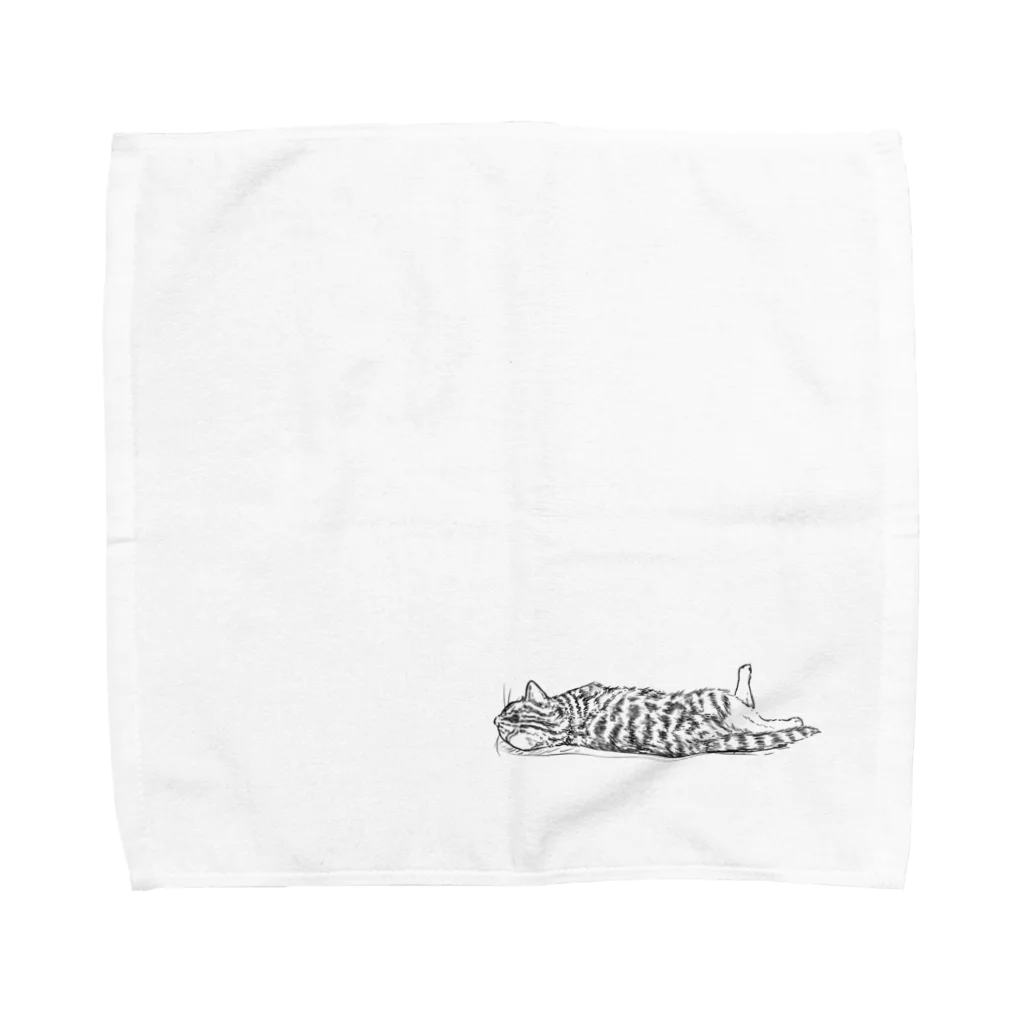 10-grove(Kidati)の【ごろん猫】 Towel Handkerchief