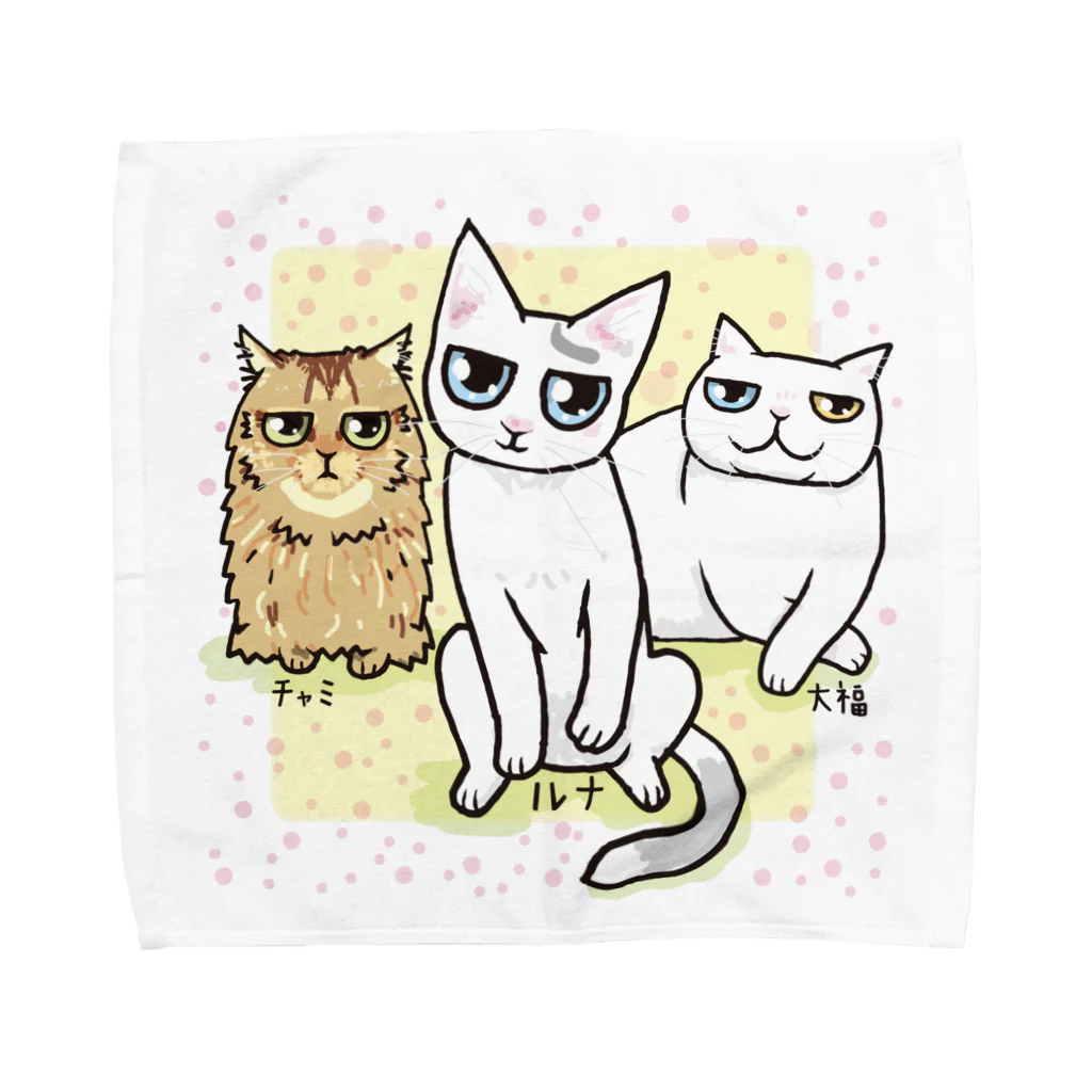 Yoshisyanの3にゃん♪ Towel Handkerchief