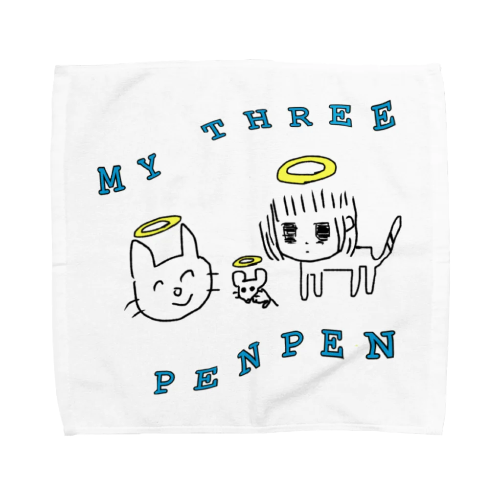 My three penpenの猫と鼠と猫人間 Towel Handkerchief