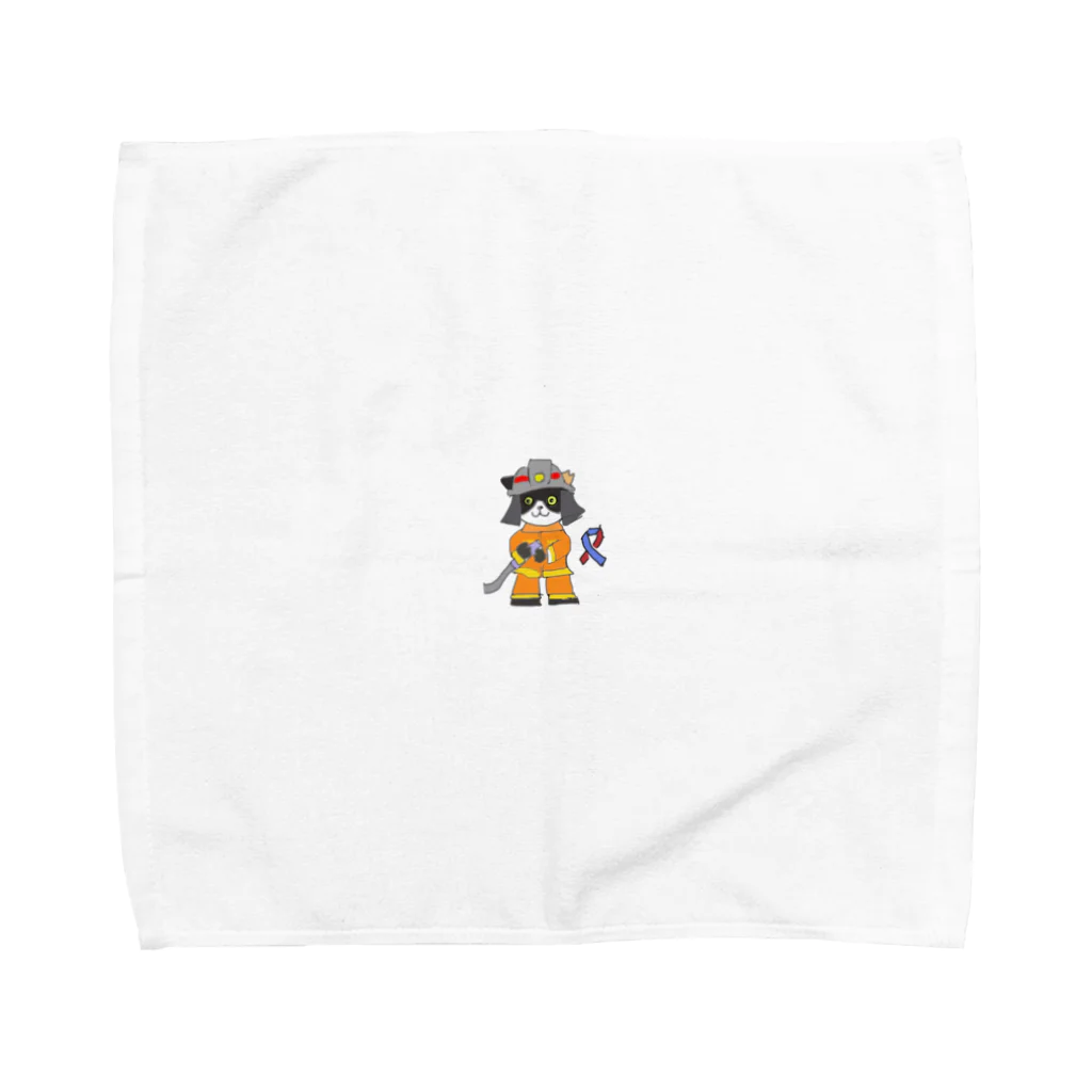 Yas😿🦖🕊の猫　国際消防士の日 Towel Handkerchief