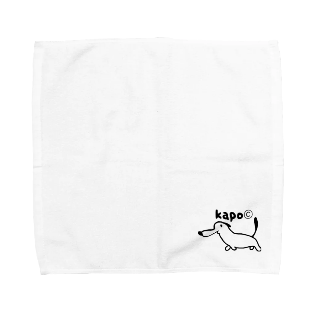 kapo©︎のダックスのカポくん Towel Handkerchief