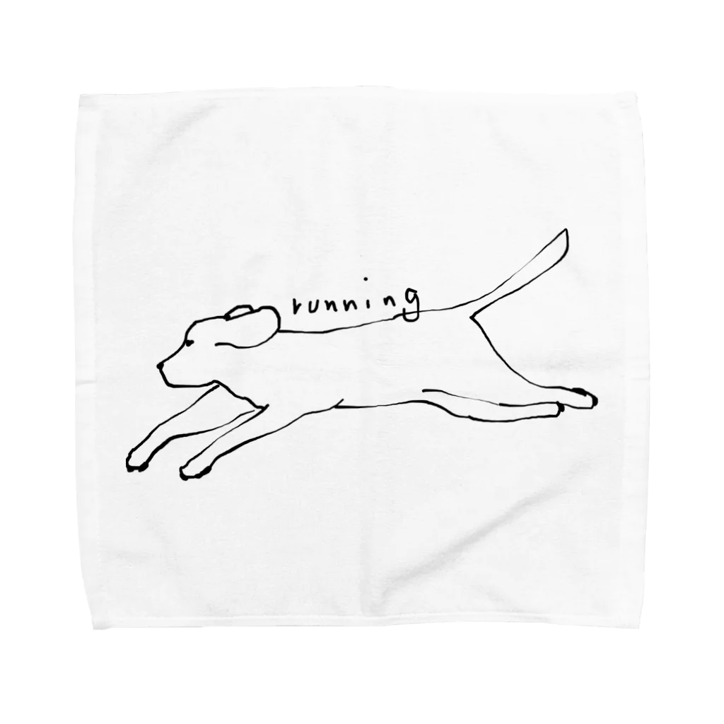 レモンスカッシュの泡のランニングドッグ Towel Handkerchief