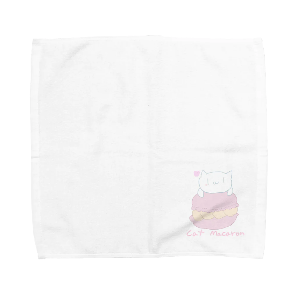 ココラハウスのまかろんとねこ Towel Handkerchief