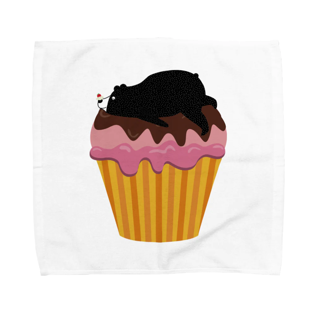 プリティベアのクマケーキ Towel Handkerchief