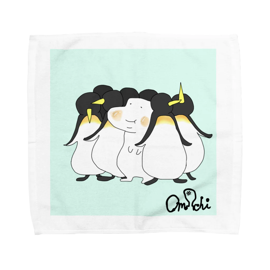 LM(れむ)のグッズショップのペンギンさんとおもちさん Towel Handkerchief