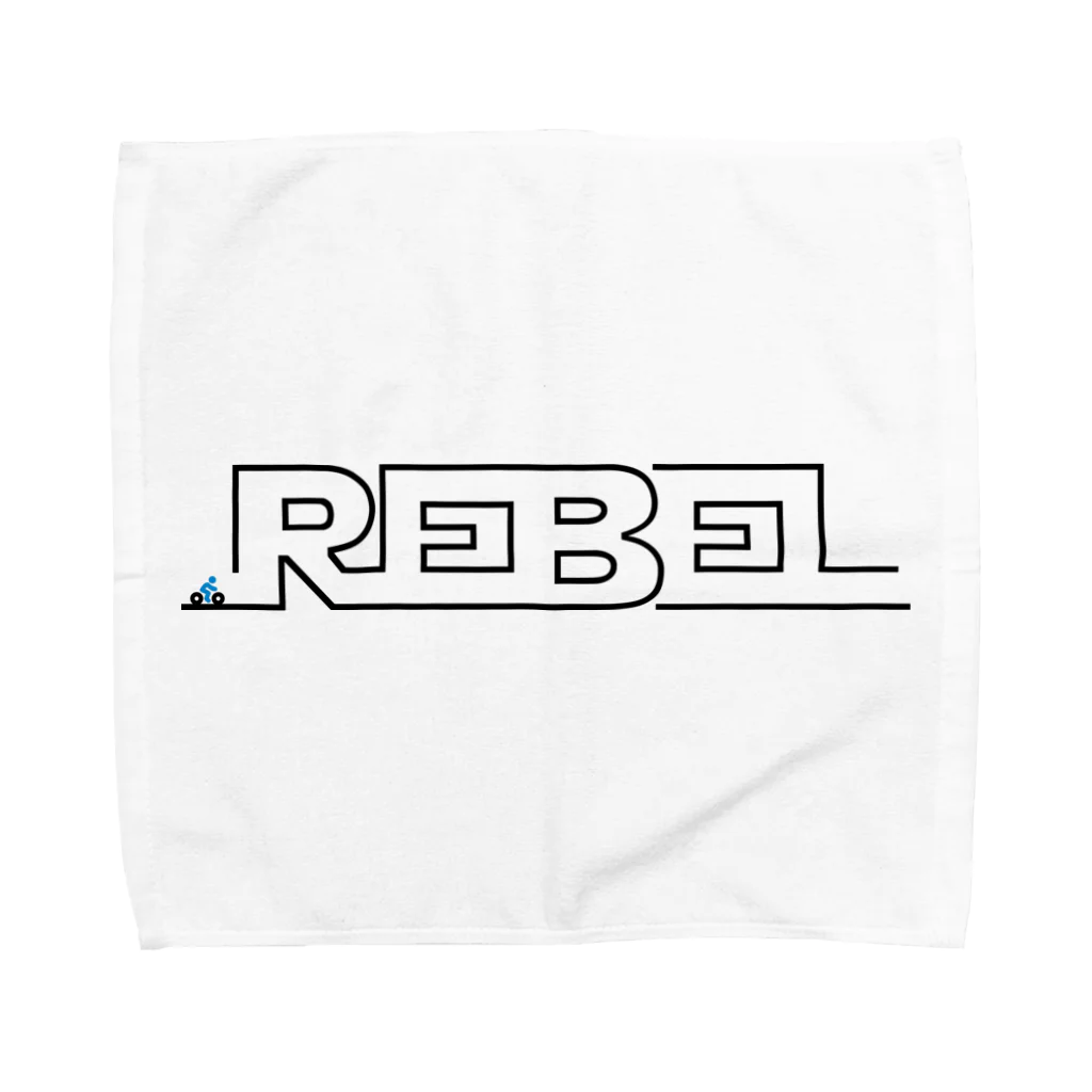 GALACTIC REBELのREBEL LINE BLACK Towel Handkerchief