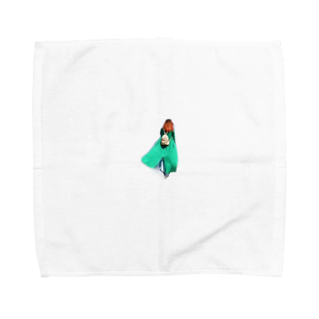 monyaloveeeのGreen×Pink Towel Handkerchief