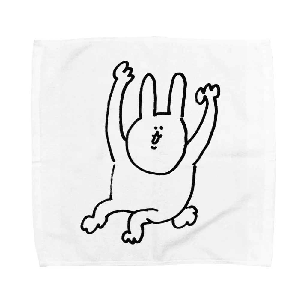 ヒラキのいびつなうさぎさん Towel Handkerchief