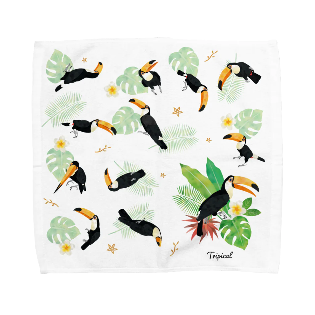 MIKIHO＠トリピカルのオニオオハシタオルハンカチ Towel Handkerchief
