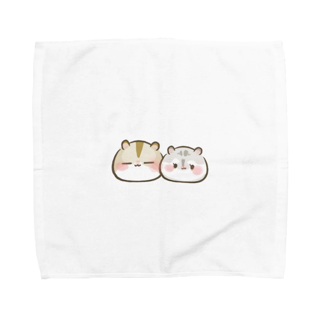 ハムスターちゃんねるの雑貨屋さんのもちおくんとオスカルくん Towel Handkerchief