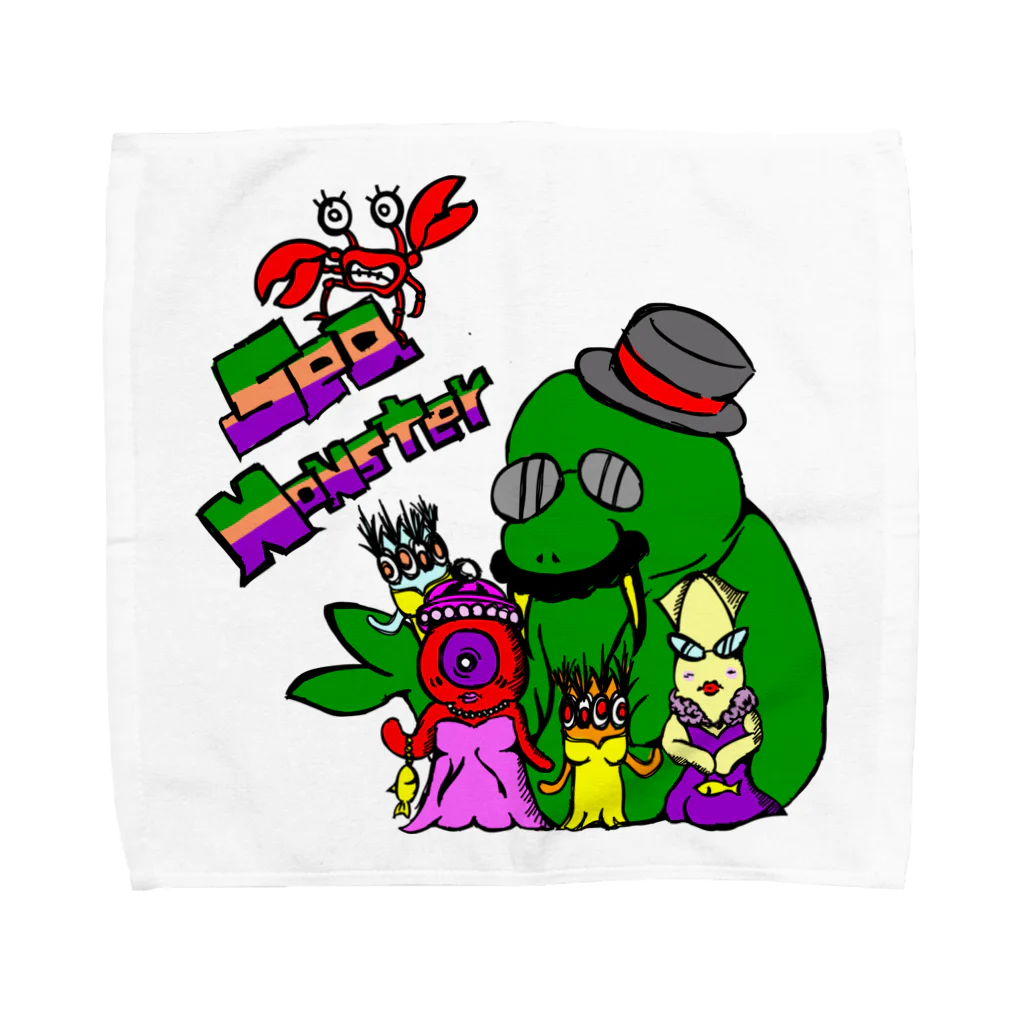 MusicJunkyのSea Monster Towel Handkerchief