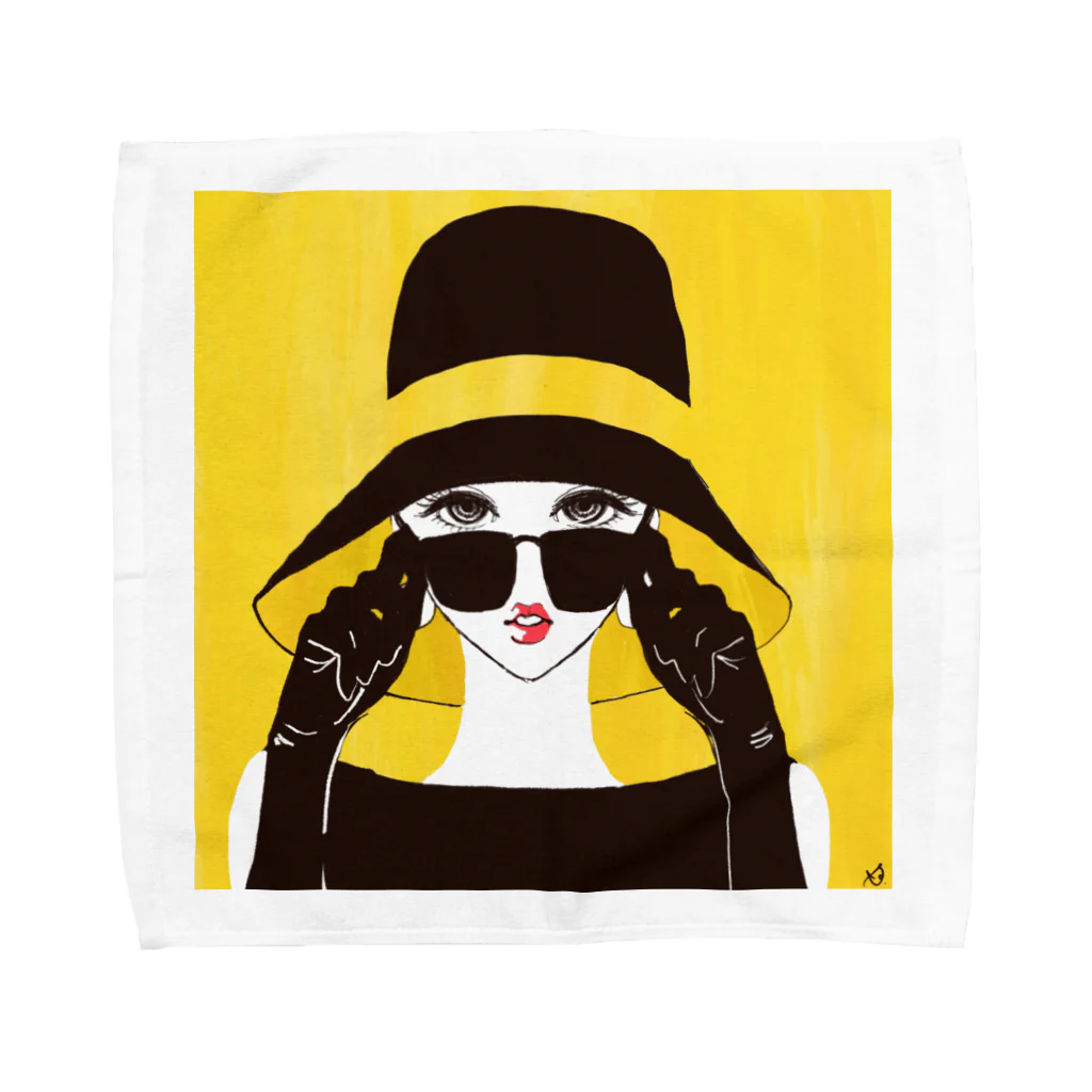 花岡 すーじーのyellow Towel Handkerchief