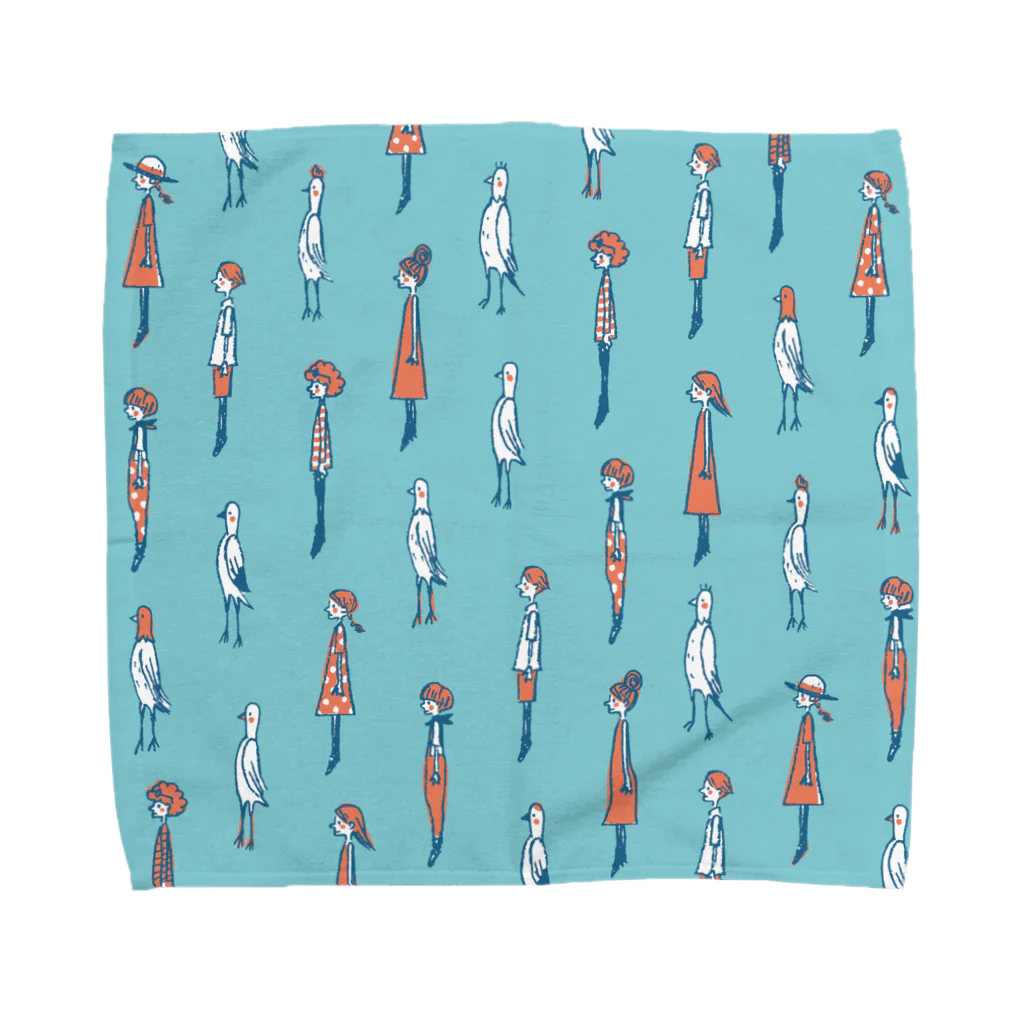 てら ねこグッズのI WISH I WERE A BIRD.ビビッド Towel Handkerchief