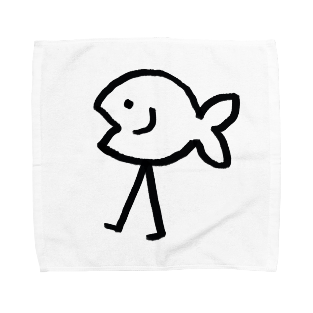 おさかなさん Towel Handkerchief By Z O4ki Suzuri おさかなさん Towel Handkerchief By Z O4ki Suzuri
