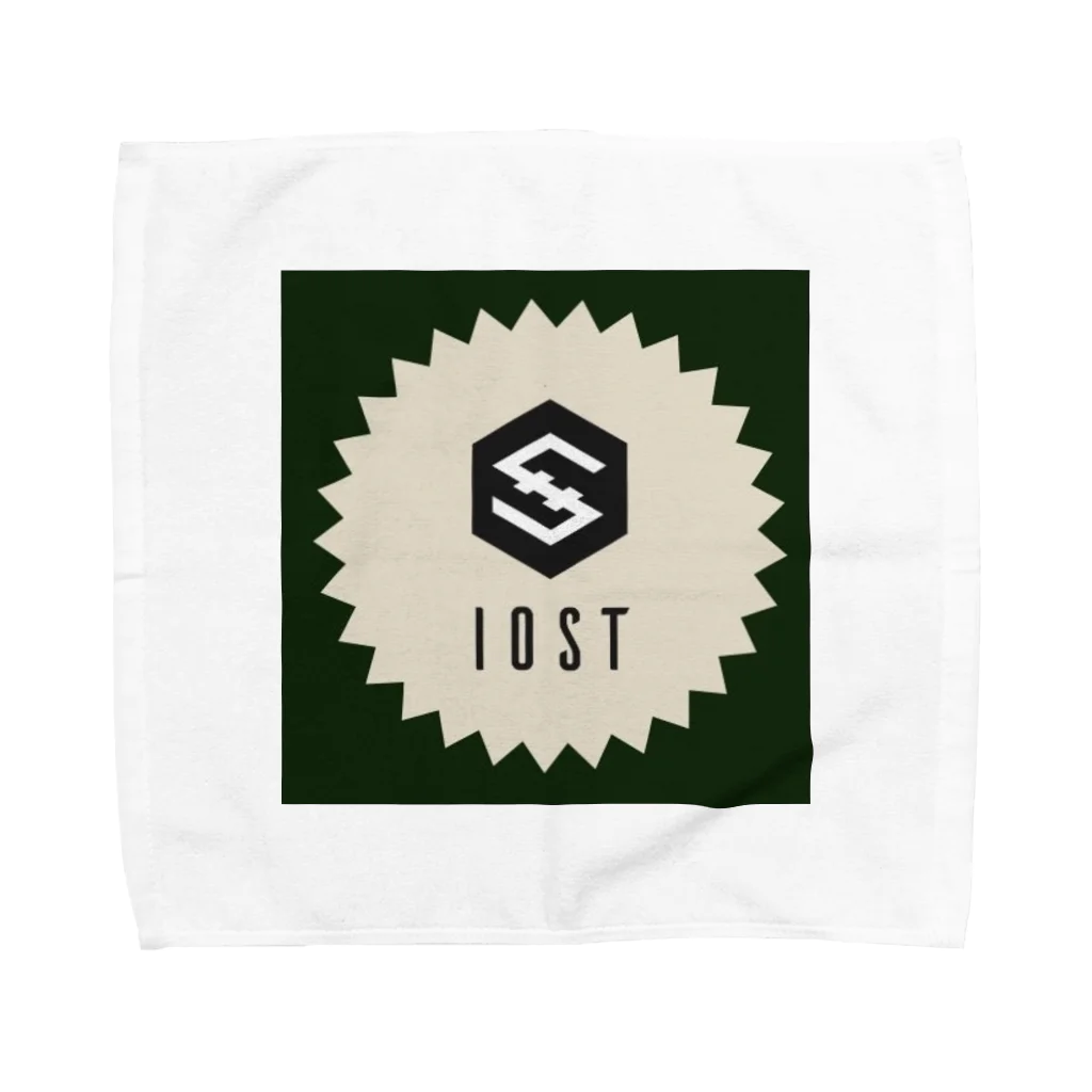 IOST_OfficialのIOST グリーンロゴ タオルハンカチ