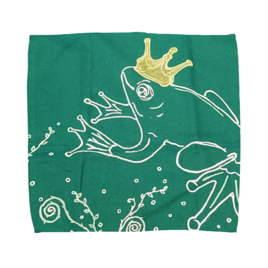 HK mr,s405 shopのクラウンかえるちゃん Towel Handkerchief