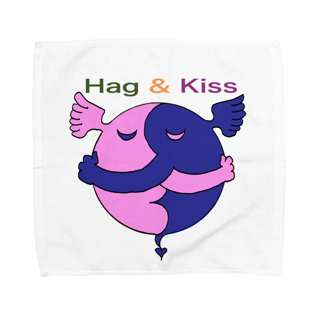 ヤマダノベル(よしみ)のHag & kiss(ハグ＆キス) タオルハンカチ