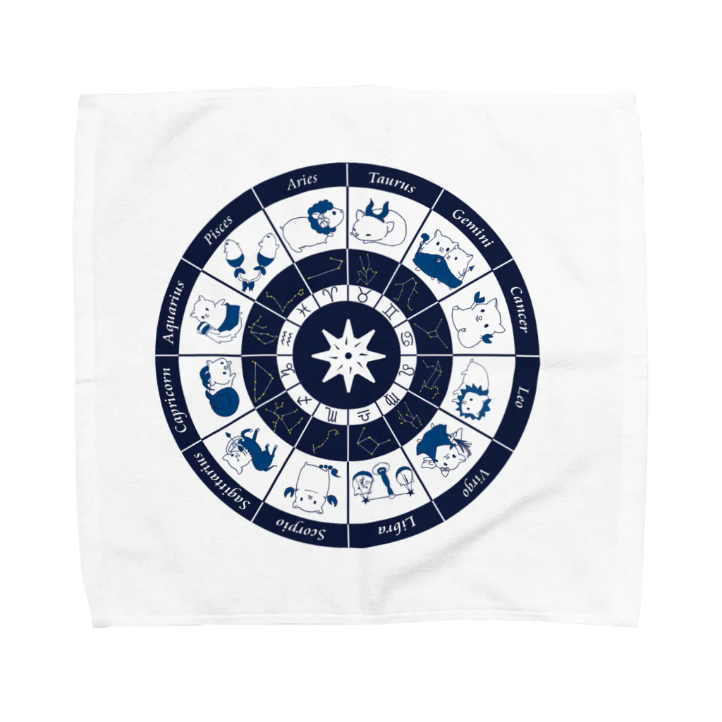 BINGOのハム星★Zodiac～12星座 Towel Handkerchief