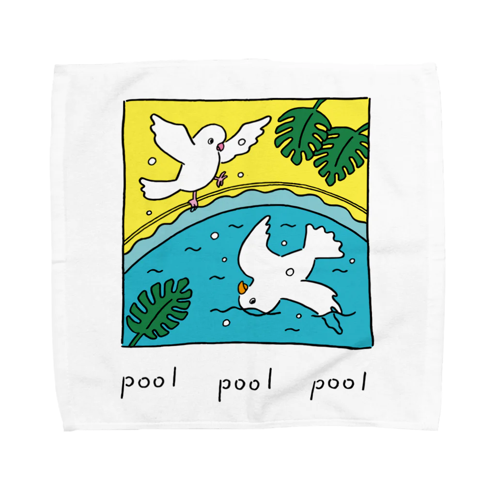 Futakawa Mayuのグッズショップのpool とり Towel Handkerchief