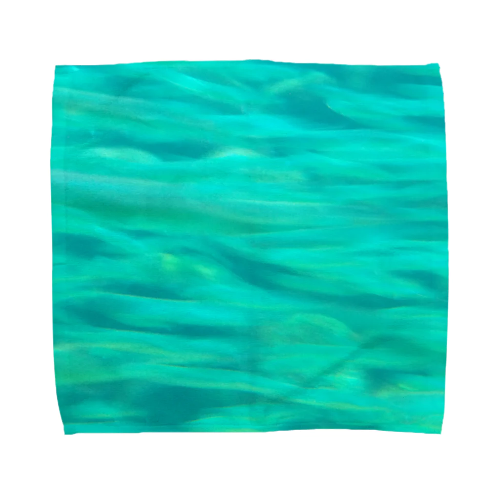 あおすみのエメラルドグリーンの魚群 Towel Handkerchief