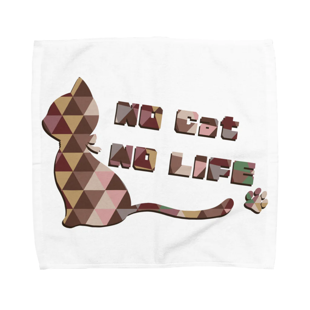 アオフジマキのNO CAT NO LIFE Towel Handkerchief