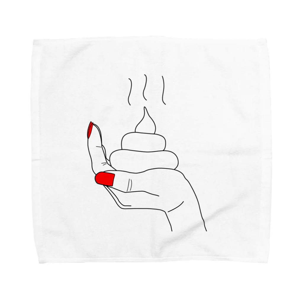 猫一族のうんこ（手乗り） Towel Handkerchief