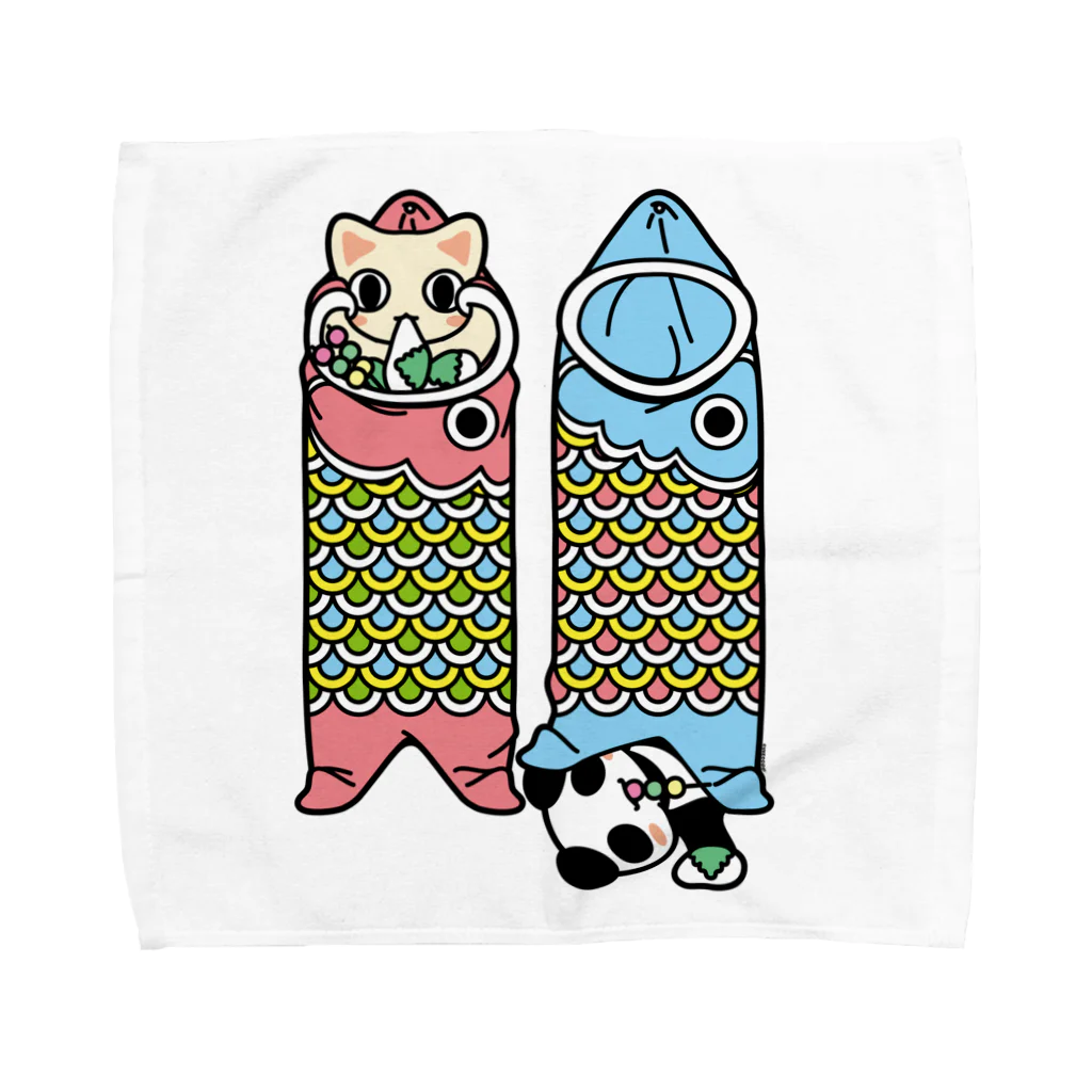 Cɐkeccooのもぐもぐふれんず★鯉のぼり Towel Handkerchief