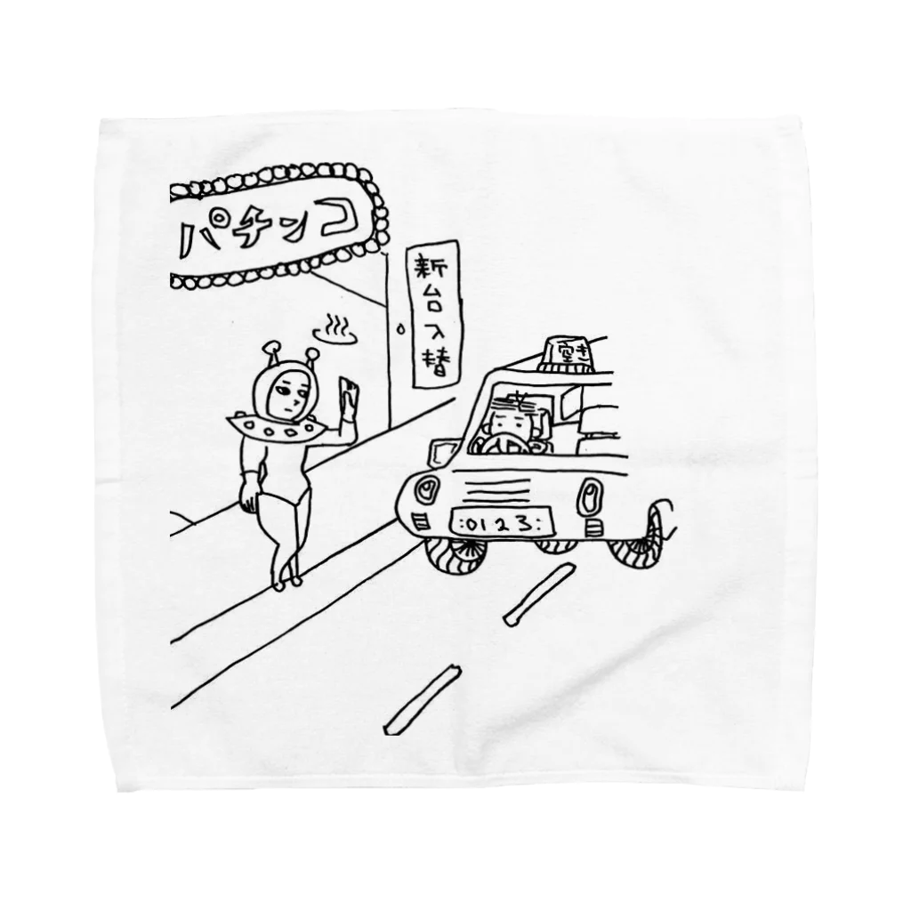 ほくほくcampingの宇宙レディ Towel Handkerchief