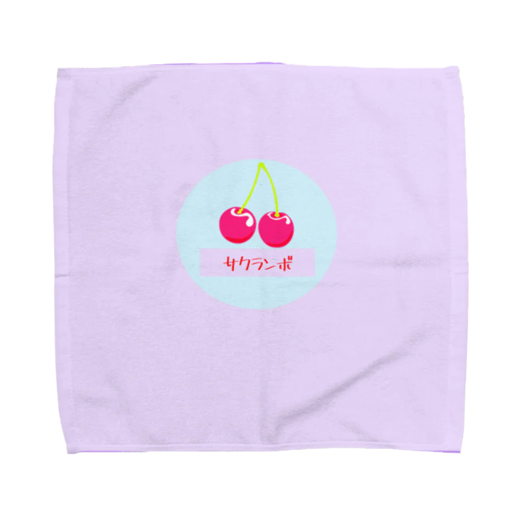 ネコとソラのさくらんぼ Towel Handkerchief