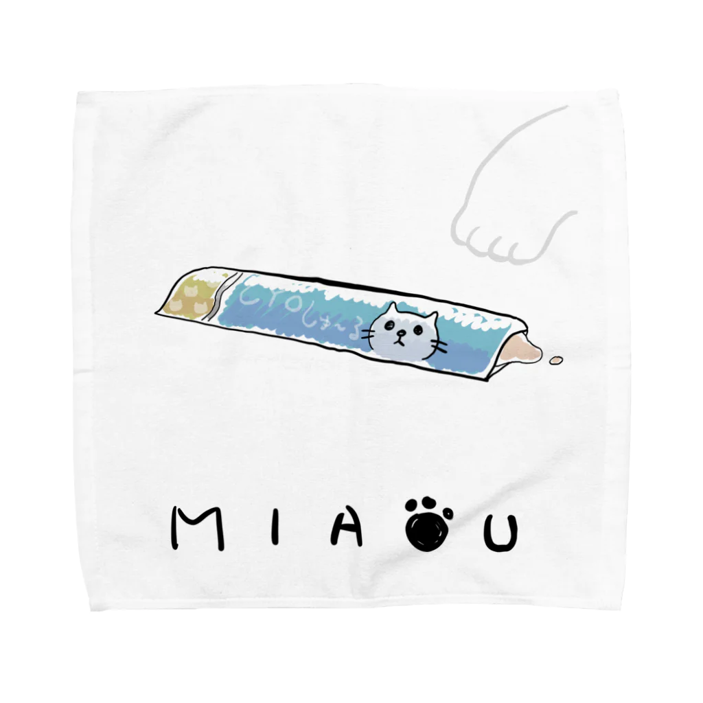 ねこの猫がmutyu Towel Handkerchief