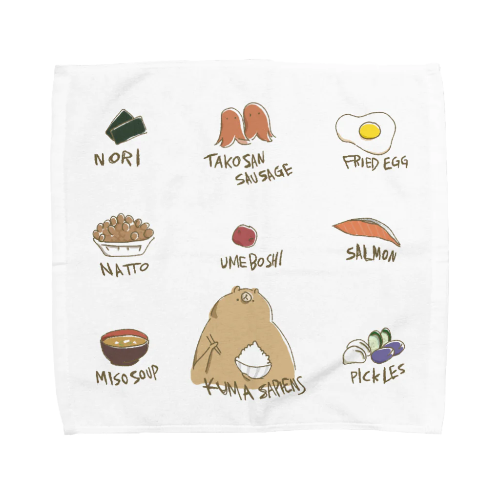 クマ・サピエンスのクマ・サピエンス Towel Handkerchief