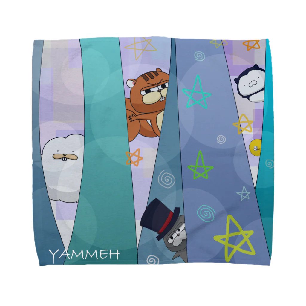SUZURI×ヤマーフの水色 Towel Handkerchief