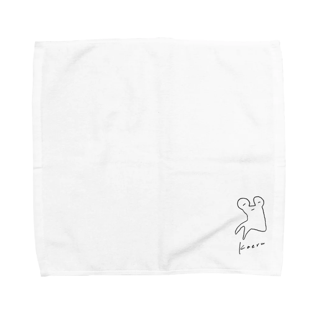 しの田サバニレのジャンプに失敗したKaeru-黒小- Towel Handkerchief