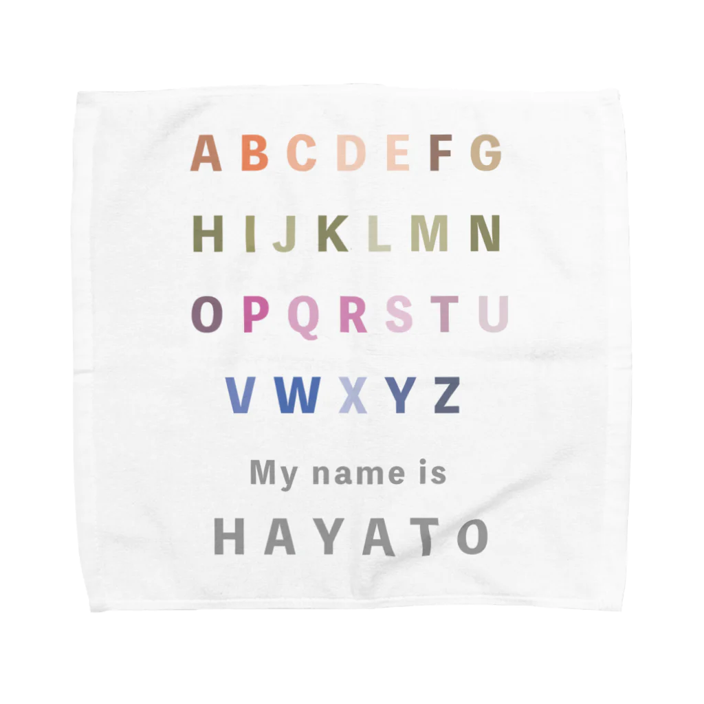 cheerful.designのAtoZ ネーム入り Towel Handkerchief