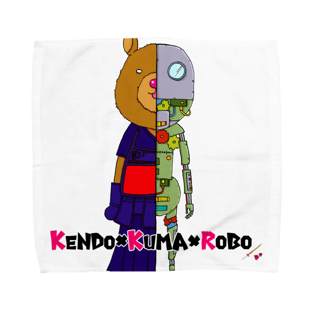 まるボーイのおもちゃ工房のKENDO×KUMA×ROBO Towel Handkerchief