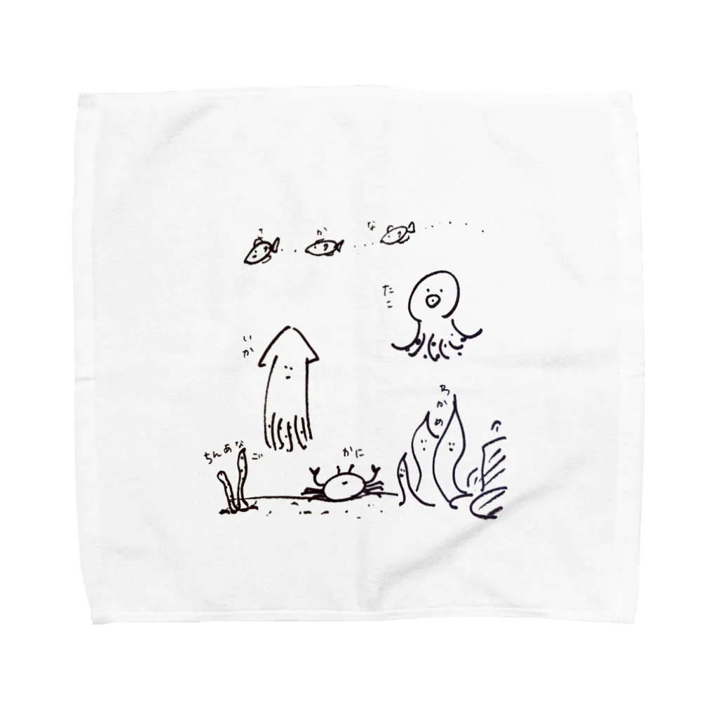 SuzuPのうみのいきものたち Towel Handkerchief