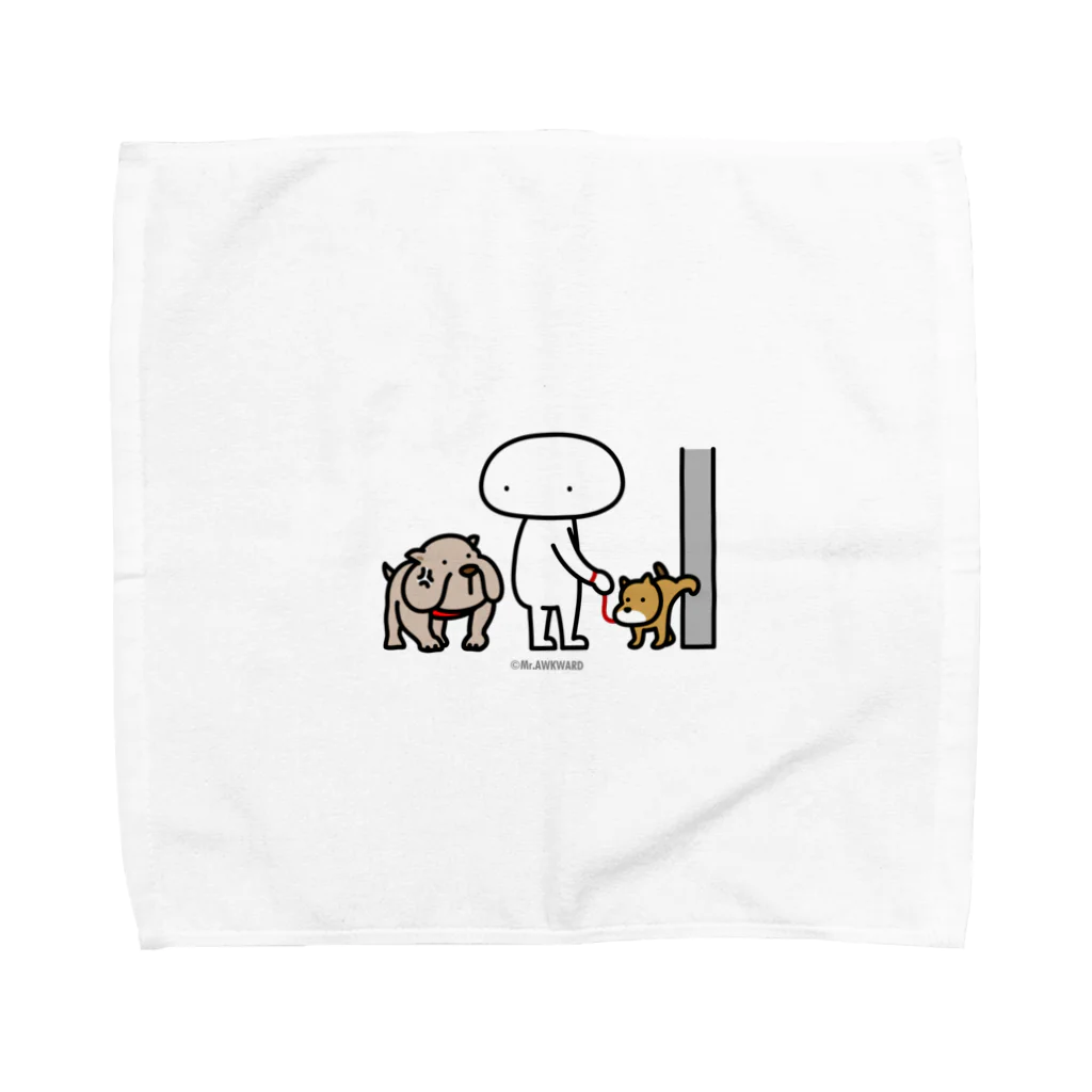 はりうーのMr.AWKWARD with Dog Towel Handkerchief