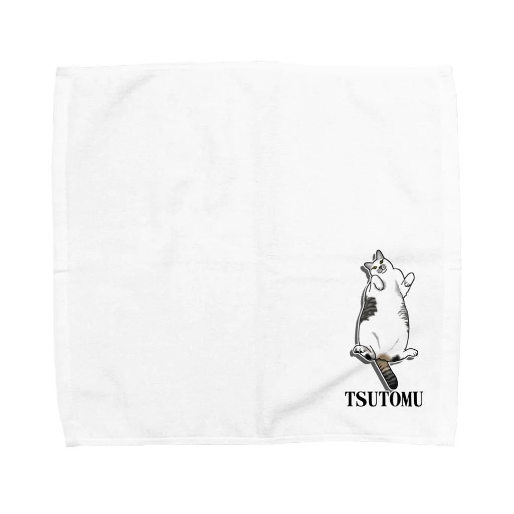 りすしっぽしぇんしぇいのどんぐり工房の猫のTSUTOMUくん Towel Handkerchief