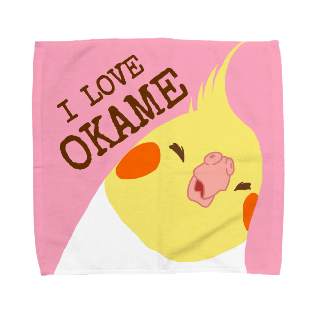 one-naacoのアイラブオカメ Towel Handkerchief