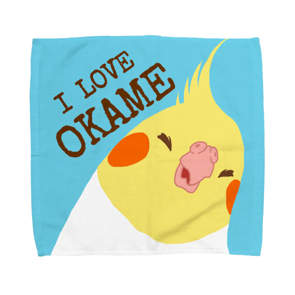 one-naacoのアイラブオカメ Towel Handkerchief