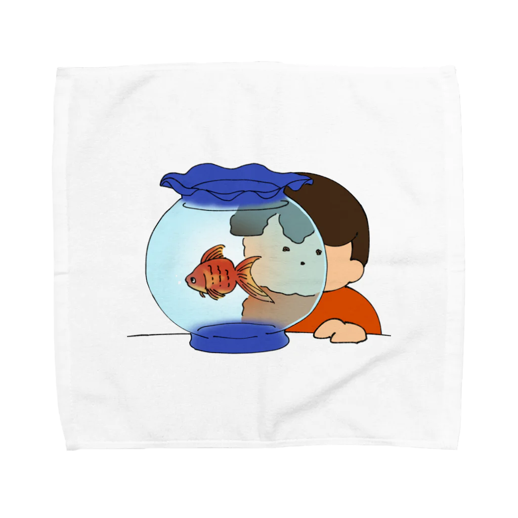 ごぼうのD.D.くんと金魚 Towel Handkerchief