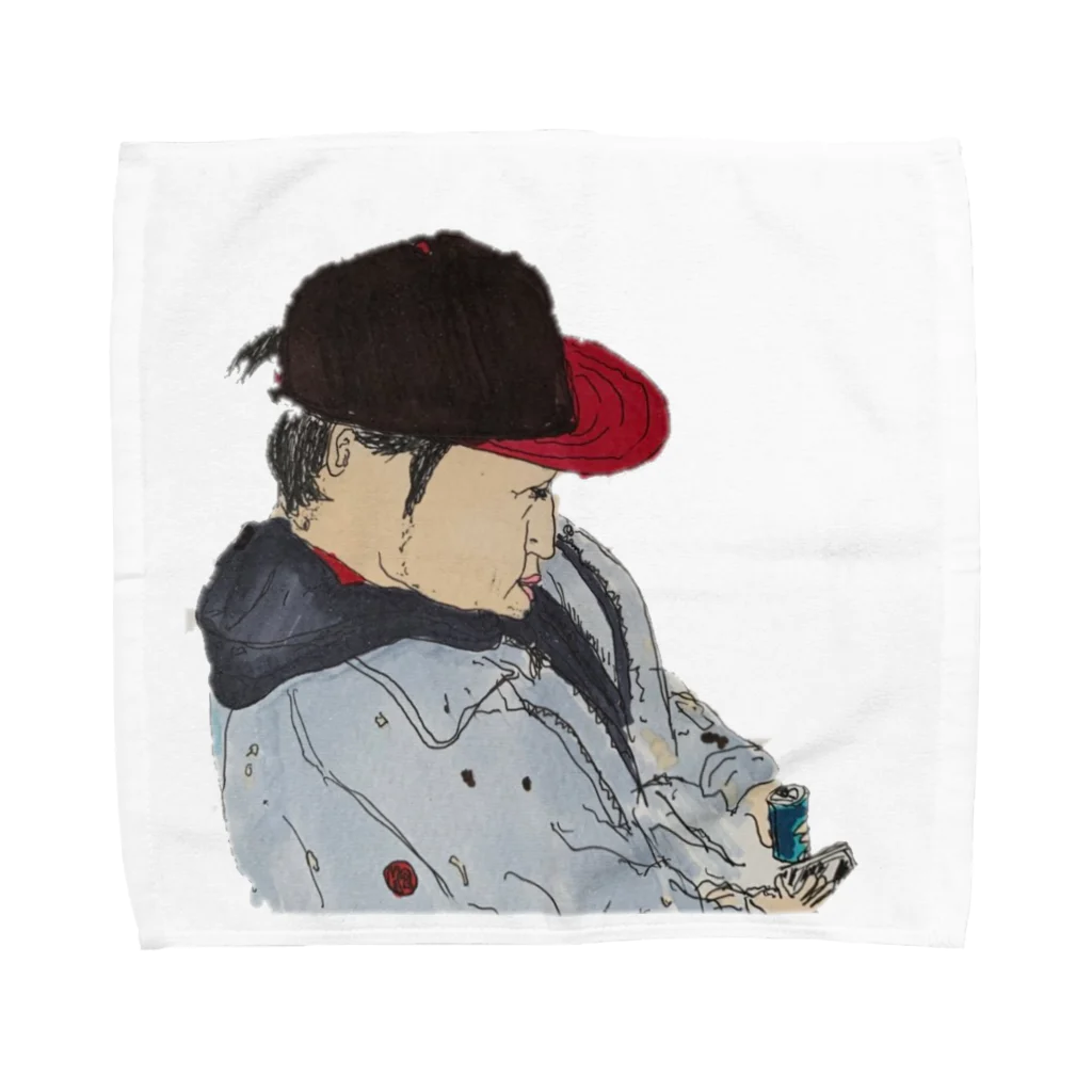 K2 PROのコーヒーとDB Towel Handkerchief