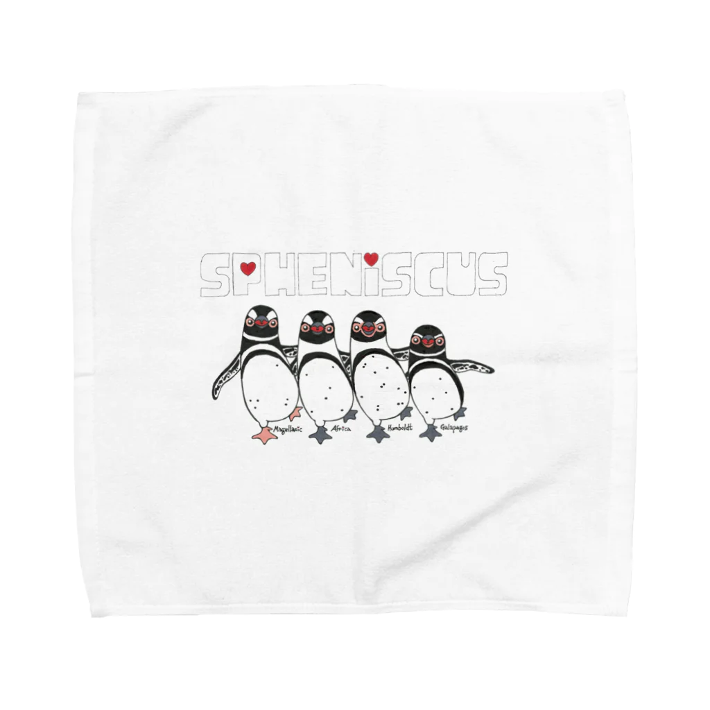 penguininkoのSpheniscus Quartet Towel Handkerchief