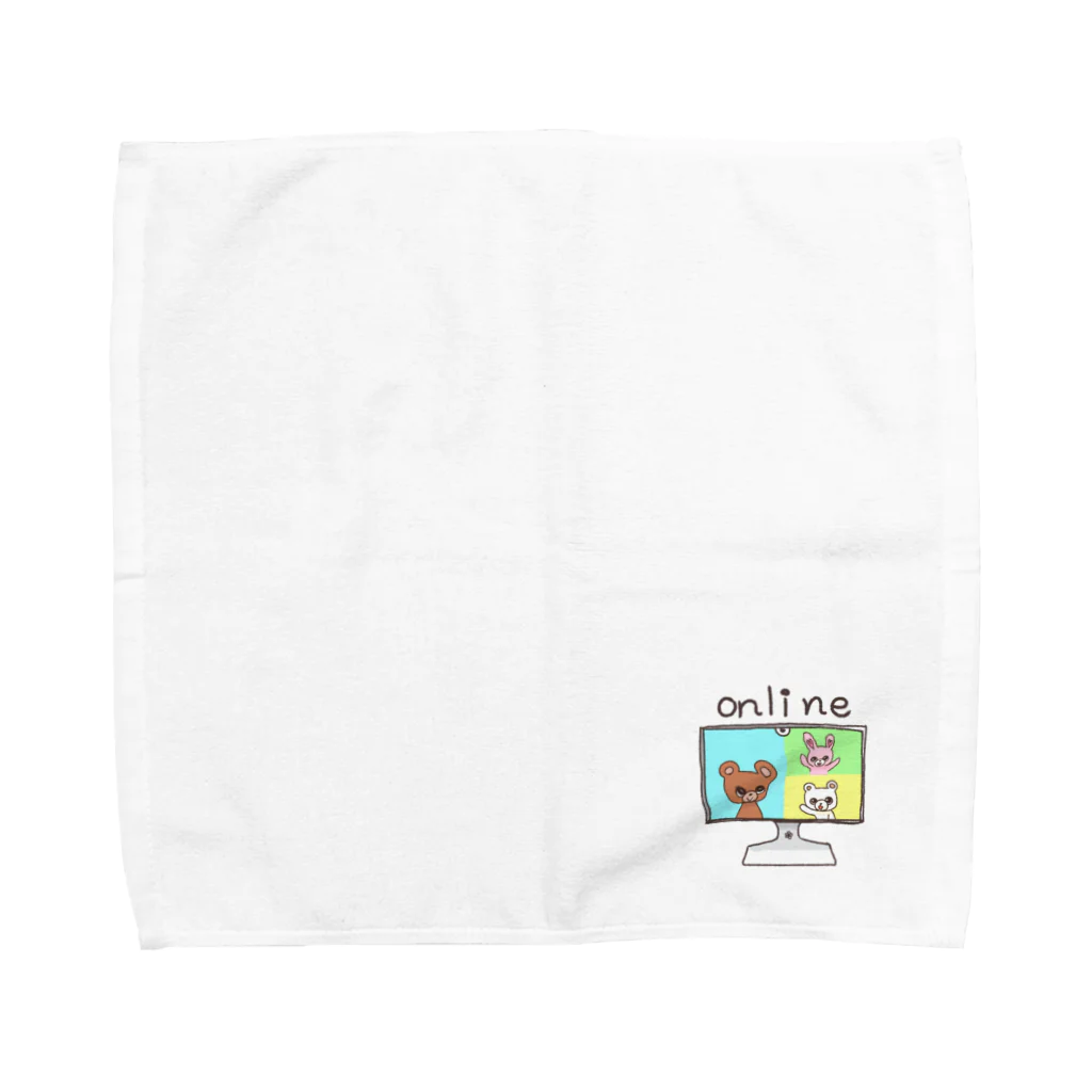 ゆずずショップのオンライン中のくまくまとうさぎちゃん Towel Handkerchief