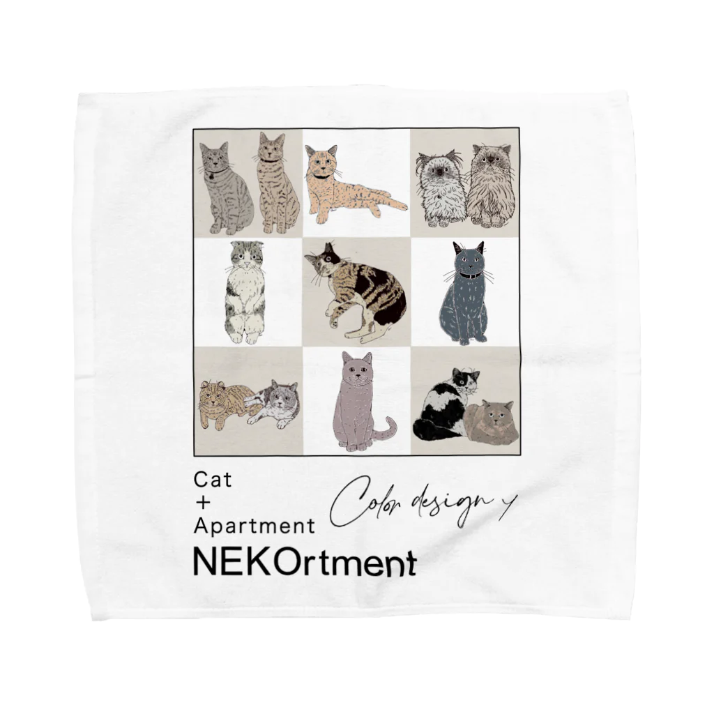 NEKO rtmentの第一回カラデザ/9CATS Towel Handkerchief