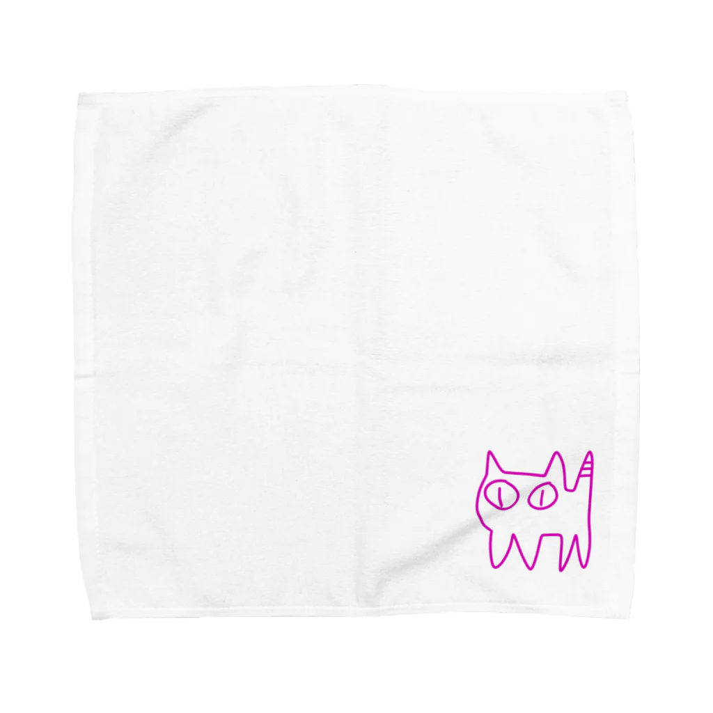 きょうは、なにをきようか。のねこですから。ピンク Towel Handkerchief